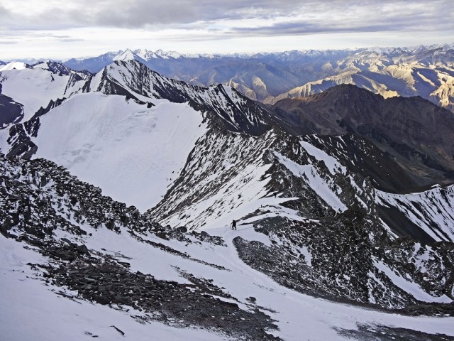 Approaching the Summit of Stok Kangri