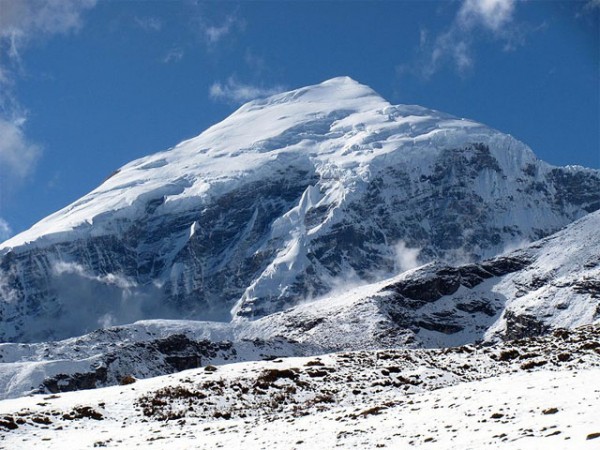 Mt. Jomolhari 7,326m straddles the border between Tibet and Bhutan